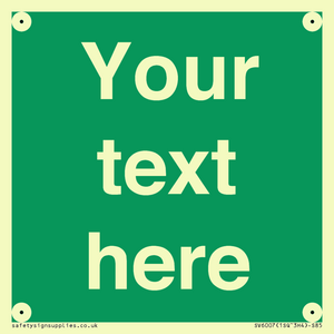 Custom Safe Condition: Blank (green) sign